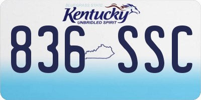 KY license plate 836SSC