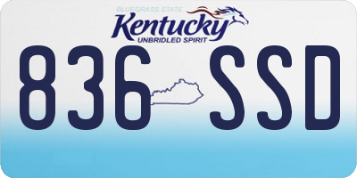 KY license plate 836SSD