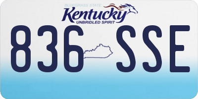 KY license plate 836SSE