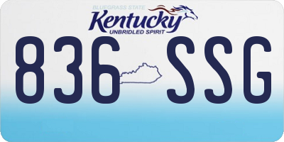 KY license plate 836SSG