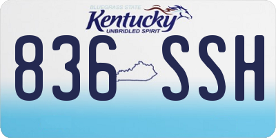 KY license plate 836SSH