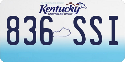 KY license plate 836SSI