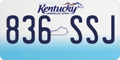 KY license plate 836SSJ