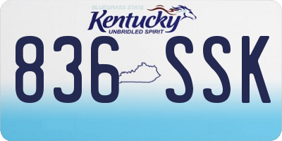 KY license plate 836SSK