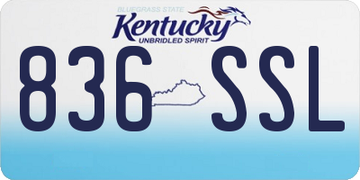 KY license plate 836SSL