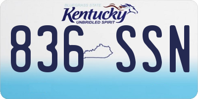 KY license plate 836SSN