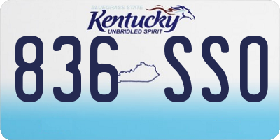 KY license plate 836SSO