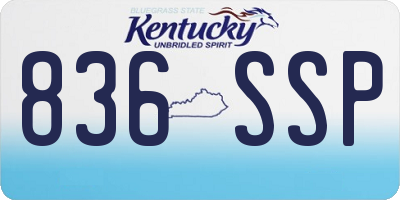 KY license plate 836SSP