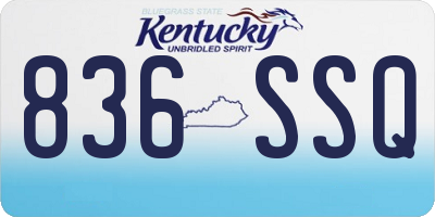 KY license plate 836SSQ