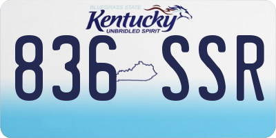 KY license plate 836SSR