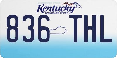 KY license plate 836THL