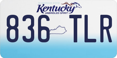 KY license plate 836TLR