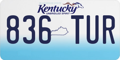 KY license plate 836TUR