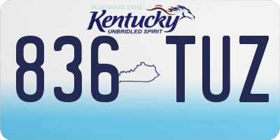 KY license plate 836TUZ