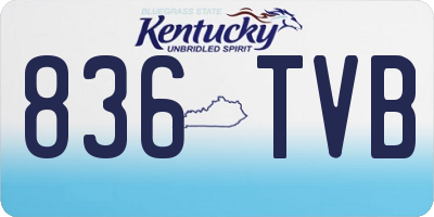 KY license plate 836TVB