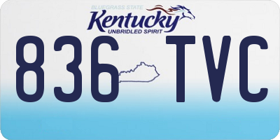 KY license plate 836TVC