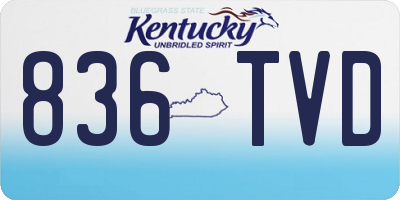KY license plate 836TVD