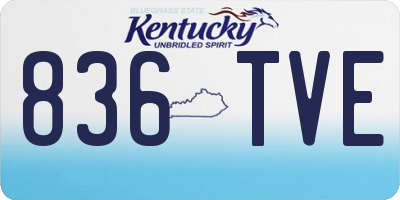 KY license plate 836TVE