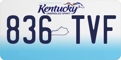 KY license plate 836TVF