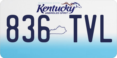 KY license plate 836TVL