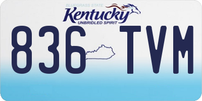 KY license plate 836TVM