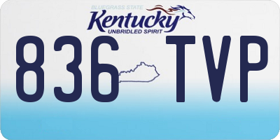 KY license plate 836TVP