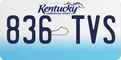 KY license plate 836TVS