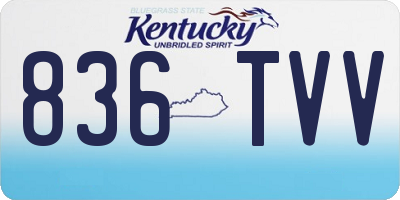KY license plate 836TVV