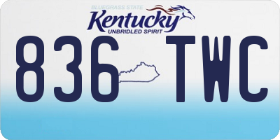 KY license plate 836TWC