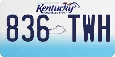 KY license plate 836TWH