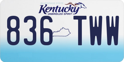 KY license plate 836TWW