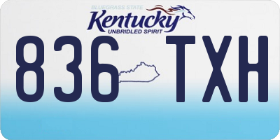 KY license plate 836TXH