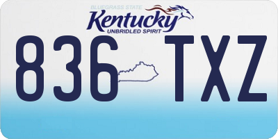 KY license plate 836TXZ