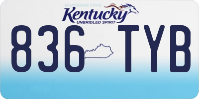 KY license plate 836TYB