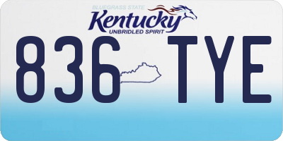 KY license plate 836TYE