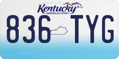 KY license plate 836TYG