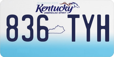 KY license plate 836TYH