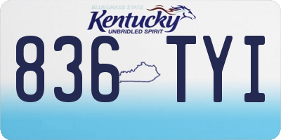 KY license plate 836TYI