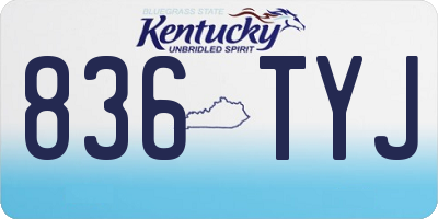 KY license plate 836TYJ