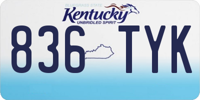 KY license plate 836TYK