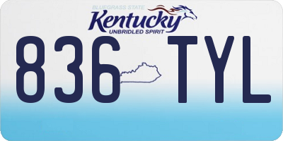 KY license plate 836TYL