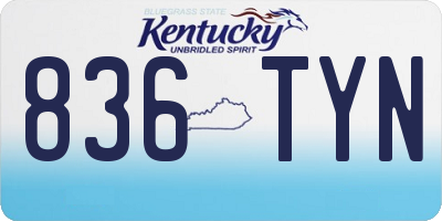 KY license plate 836TYN
