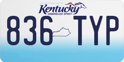 KY license plate 836TYP