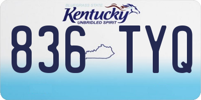 KY license plate 836TYQ