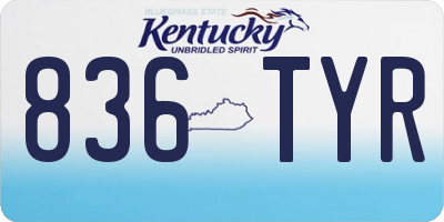 KY license plate 836TYR
