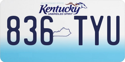 KY license plate 836TYU