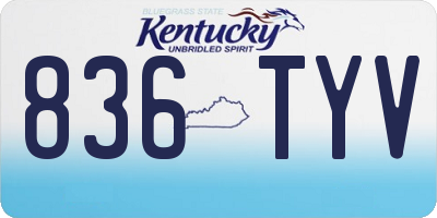KY license plate 836TYV