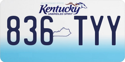 KY license plate 836TYY