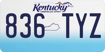 KY license plate 836TYZ