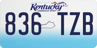 KY license plate 836TZB